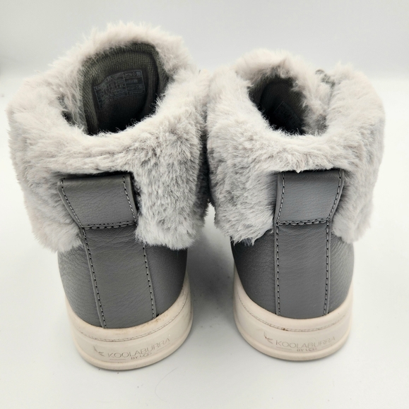 Koolaburra Womens 6 Sundell Fuzz High Top Sneaker Grey Faux Fur Collar By UGG - Picture 3 of 13
